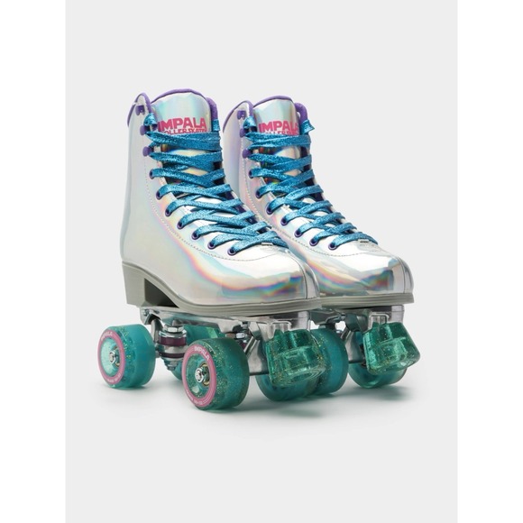 Impala Women's Roller Skates Size 8 Holographic Quad Good Cond Spots On Front - Picture 1 of 15
